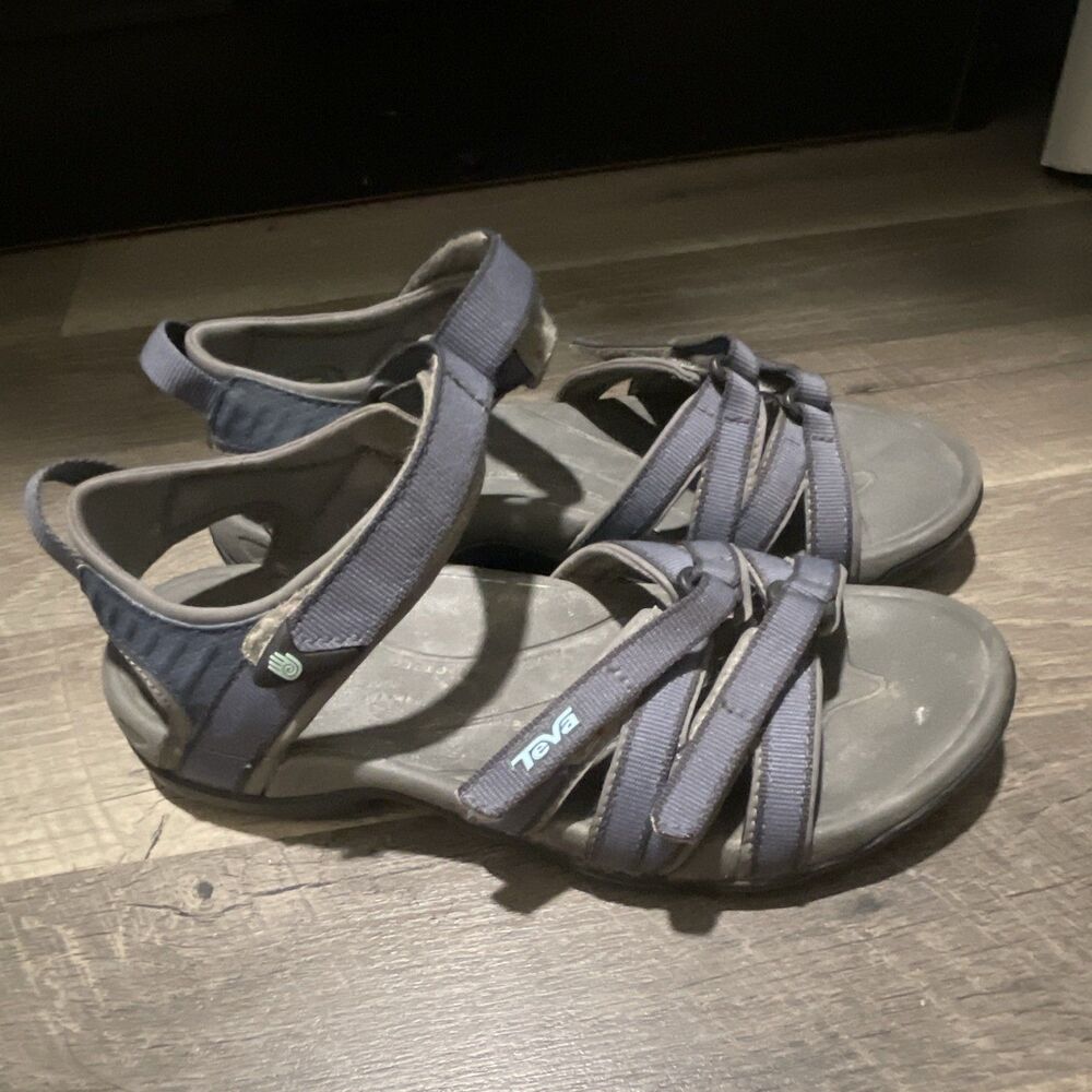 Teva Tirra Women's Sport Sandals Size 7 Blue Gray Strappy Hiking Water Shoes